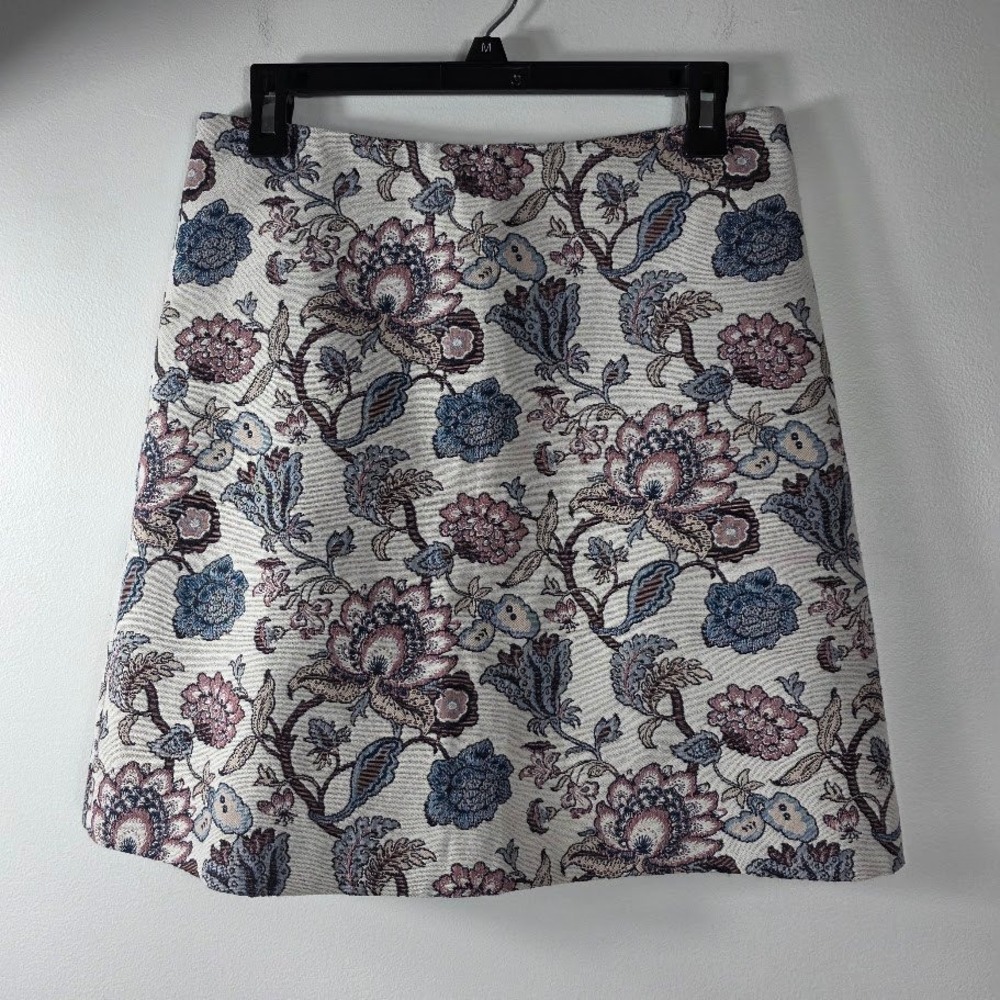 LOFT Outlet Women Floral Brocade Mini Skirt Cottagecore Size‎ 6